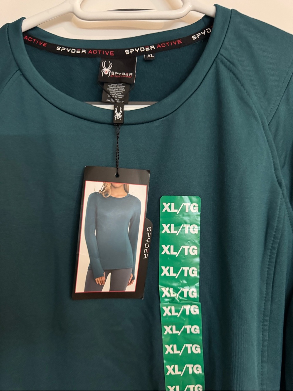 Spyder Women's Teal Long-Sleeve Active Top - XL / TG